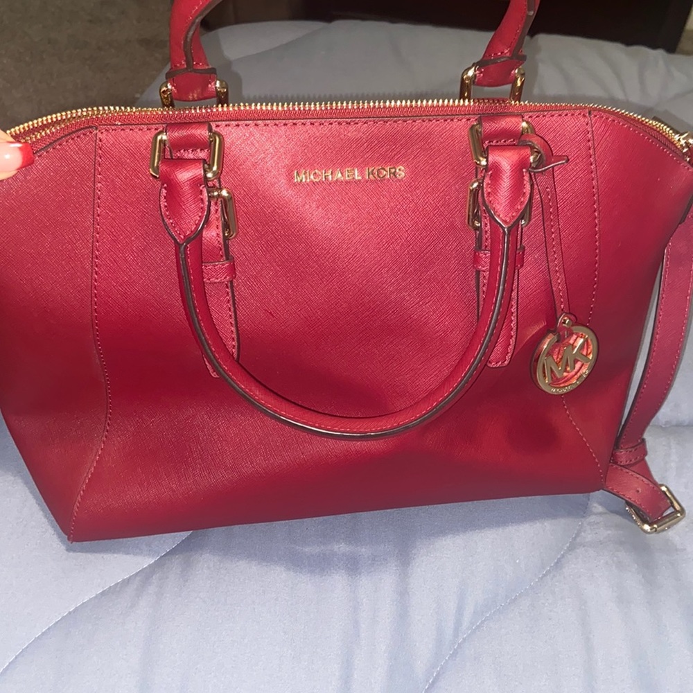 Gorgeous Dark Red MK purse- authentic